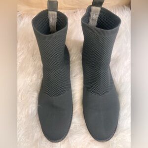 Eileen Fisher Charcoal Knit Ankle Boots